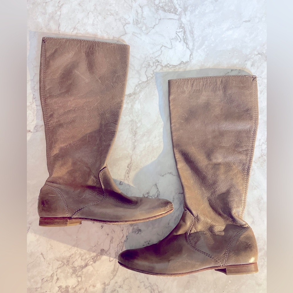 Women’s Frye leather brown boots Jillian Pull On size 9.5